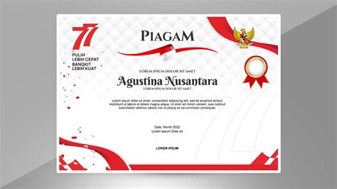 Contoh Piagam Penghargaan Hut Ri Desain Sertifikat Lo Vrogue Co ...