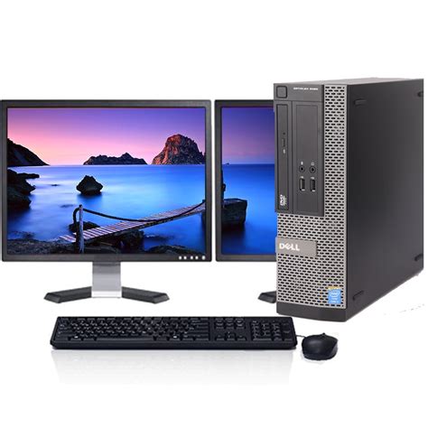 Buy Restored Dell Dual Monitor Desktop Computer Intel i5 3.1GHz 8GB Memory 1TB HDD with 2x 22 ...