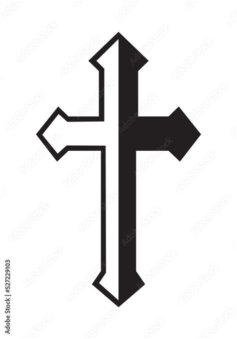 Jesus Christ cross symbol vector. Stock Vector | Adobe Stock