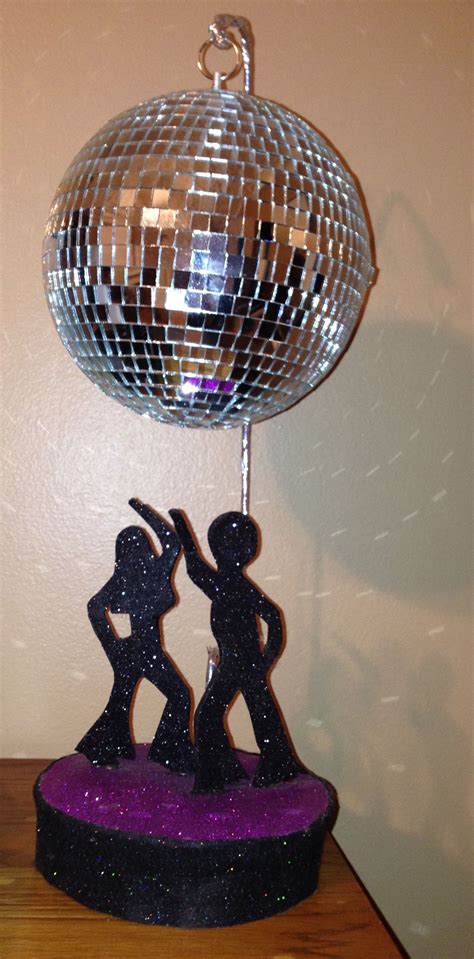 Disco party center piece | Disco party decorations, Disco decorations, Soul train party decorations