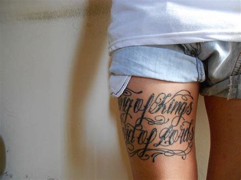 king of kings lord of lords, my father in heaven! | Leg tattoos, Tattoos, Text tattoo