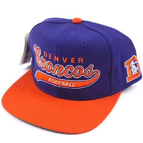 Vintage Snapback Snap Back Hat Denver Broncos Starter Underscore Script 90's Wool New With Tags ...