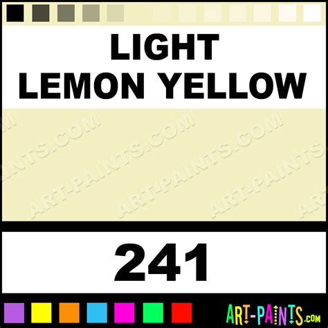 Light Lemon Yellow Colours Acrylic Paints - 241 - Light Lemon Yellow Paint, Light Lemon Yellow ...