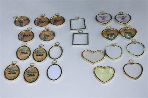 lot gold plastic mini ornament frames, for cross-stitch embroidery ...