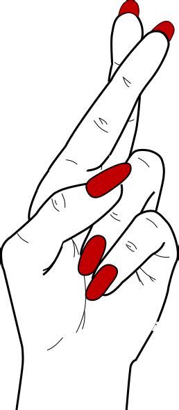 Fingers Crossed Woman2 Clip Art at Clker.com - vector clip art online ...