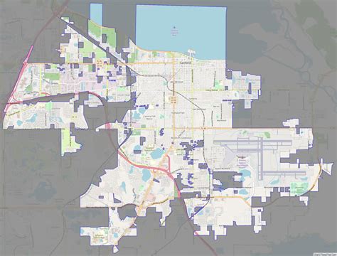 Map of Sanford city, Florida