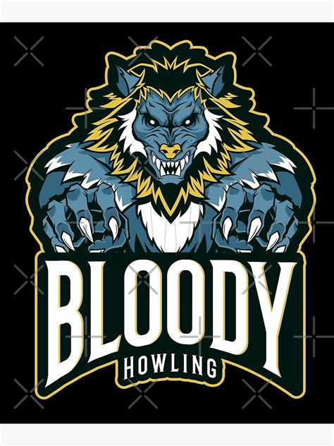 "Bloody Howling - Angry Wolf" Poster for Sale by Darshan09 | Redbubble