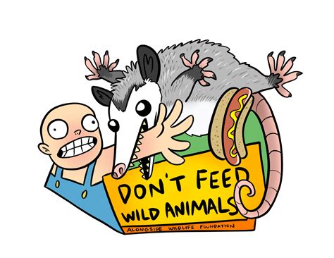 Don’t Feed Wild Animals Sticker – The Alongside Wildlife Foundation Shop