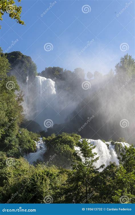 Waterfall of Marmore in Terni Stock Photo - Image of beauty, outdoor: 195613732