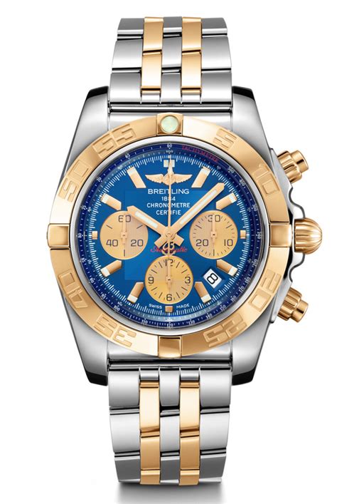 Breitling Chronomat Metallica Blue Steel and Gold 44mm Watch