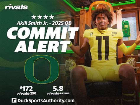 Oregon QB legacy Akili Smith Jr. commits to Ducks after visit - DuckSportsAuthority: Oregon ...