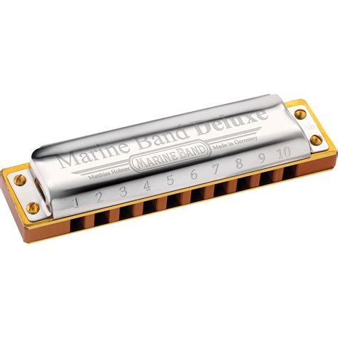 Hohner Marine Band Deluxe Harmonica with Retail Box M2005BX-F#