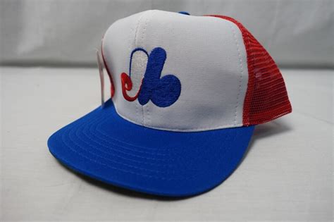 Vintage 80's MONTREAL EXPOS Snapback Baseball Hat Mesh | Etsy