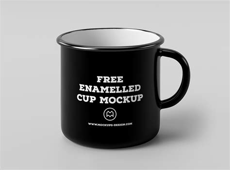 PSD JPG Two White Camp Cups Template Mockup Enamel Camping Cup Mockup ...