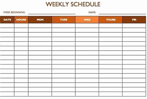 Restaurant Work Schedule Template Luxury Free Work Schedule Templates ...