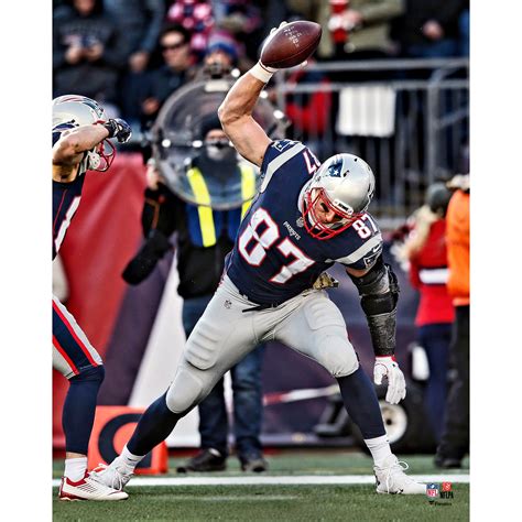 Rob Gronkowski New England Patriots Unsigned Touchdown Spike ...