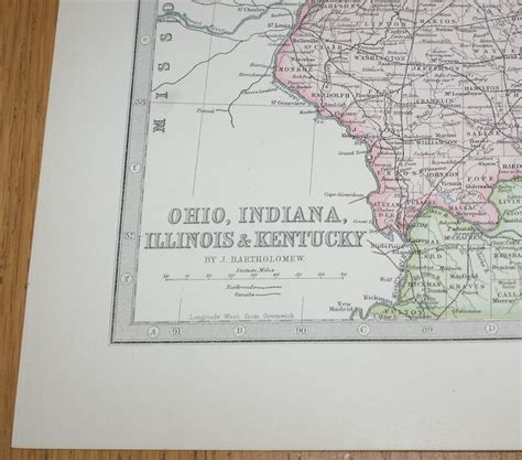 Map of Ohio, Indiana, Illinois and Kentucky - Sheet 68 (part of USA ...