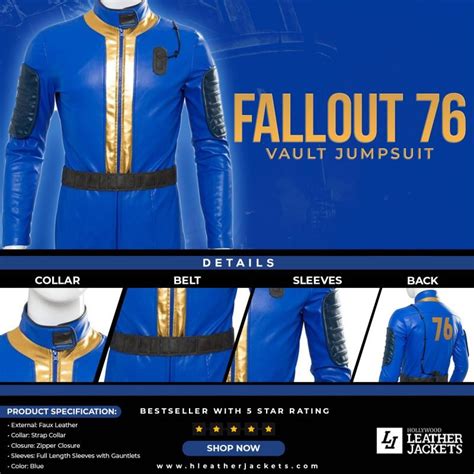 Fallout Jumpsuit | Vault 76 Jumpsuit - Hleatherjackets