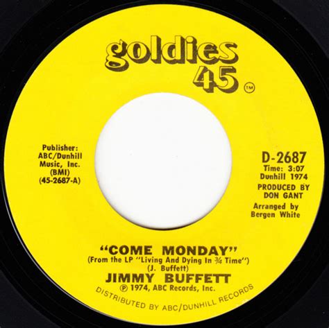 Jimmy Buffett - Come Monday / Saxophones (Vinyl, 7", 45 RPM, Single, Reissue) | Discogs