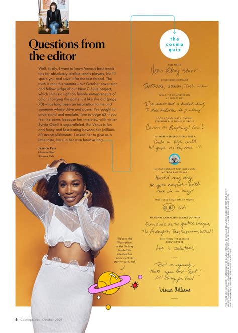 VENUS WILLIAMS in Cosmopolitan Magazine, October 2021 – HawtCelebs