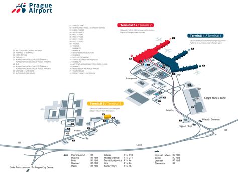 Prague airport map