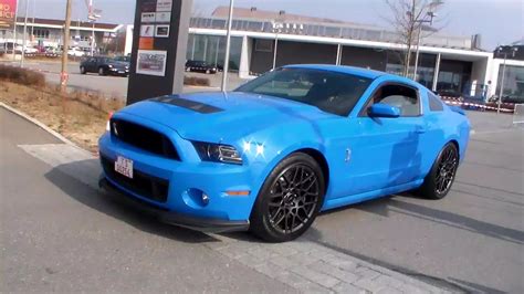 Baby Blue Ford Mustang Shelby GT500 sound HD - YouTube