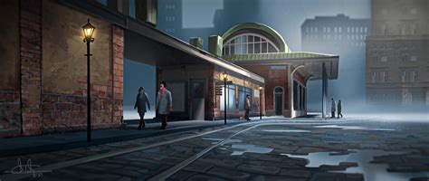 ArtStation - Tram Station