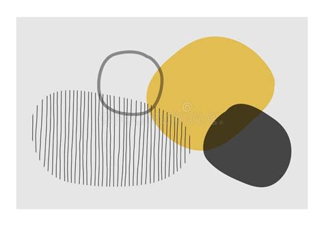 Minimalist Design Wall Art with Abstract Organic Shapes Composition Stock Vector - Illustration ...