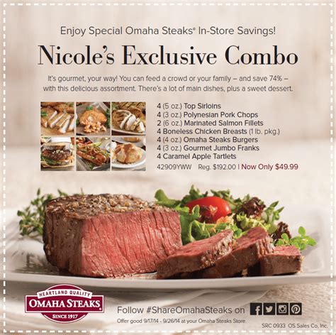 Exclusive Omaha Steaks Deal! Save 74% In-Store on Meat & Dessert Combo Through 9/26/14! #promo ...