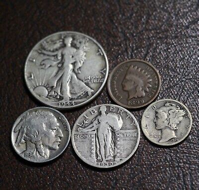 Old U.S. Silver Coins 5 Coin Collection Set - 90% Silver Type Coins For Sale | eBay