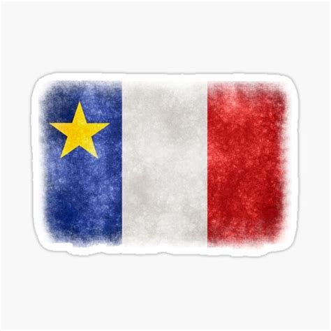 "Acadie Acadian Flag" Sticker by AllWellia | Redbubble