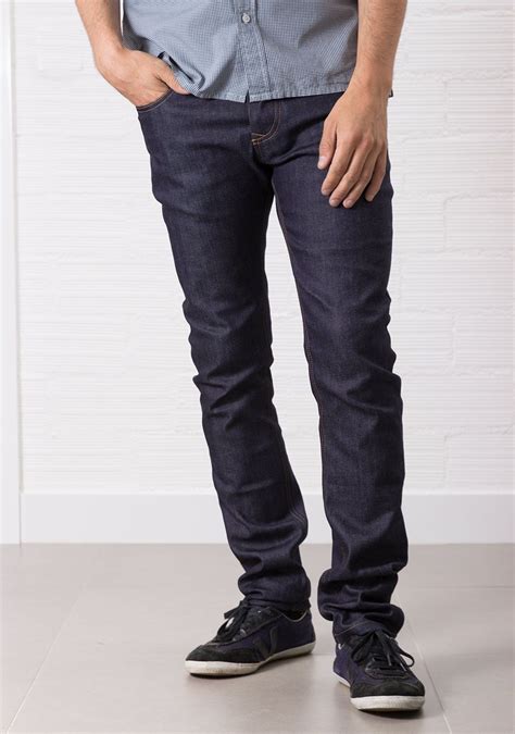 Raw Denim Slim Fit Jeans for Man - Xiro Atlantic Denim