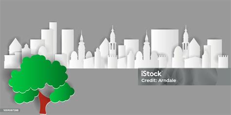 City Landscape Cartoon Cityscape Stock Illustration - Download Image ...