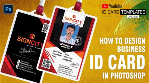 ID Card Making Photoshop | How to Design Business ID Card in Photoshop | Photosho Tutorial - YouTube