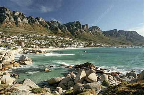 Twelve Apostles Mountain range, Cape Town, South Africa - Stock Image ...