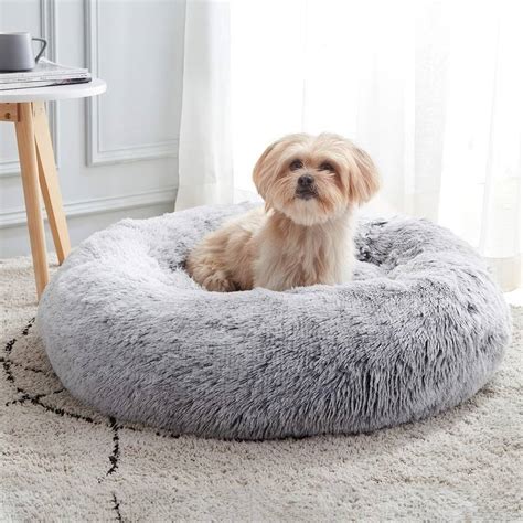 Cozy Plush Round Dog Bed For Cats And Small Dogs - Winter Warmth And ...