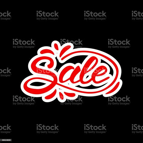 Lettering Design With A Word Sale Vector Illustration Stock Illustration - Download Image Now ...