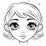 Makeup Face Coloring Pages  Saubhaya sketch template