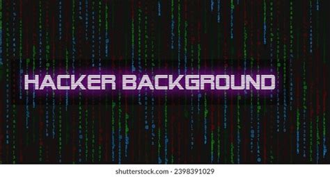 Cyberpunk Hacker Backdrop Various Multicolored Symbols Stock Vector (Royalty Free) 2398391029 ...