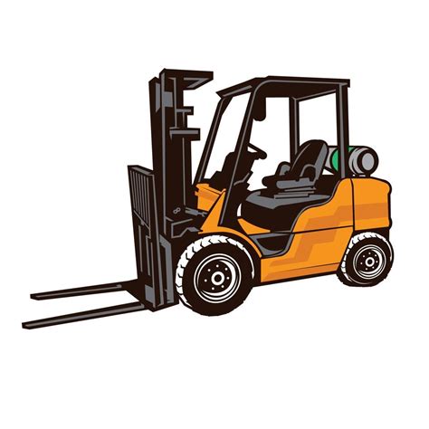 Forklift vector illustration, perfect for Equipment Store and Rental Company logo design ...