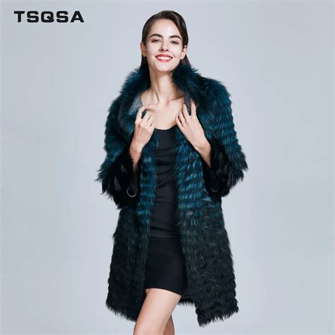 TSQSA Fashion Female Fur Clothes Real Fox Fur Coats Natural Fox Clothing Women Winter Casual ...