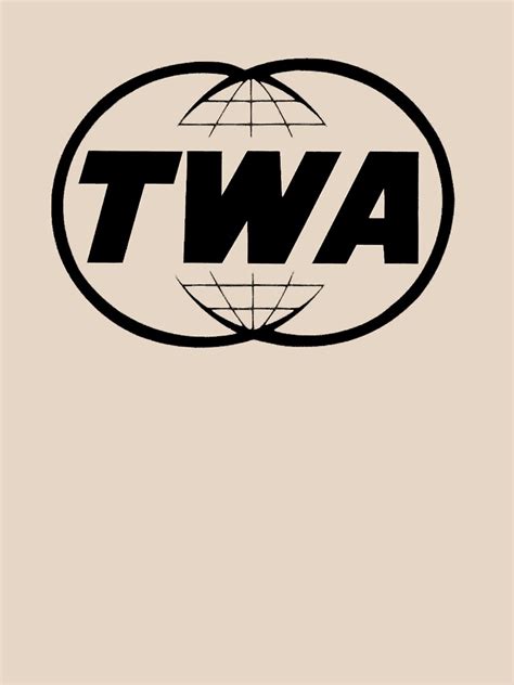 "TWA Trans World Airlines logo in black" T-shirt by GuyBergman | Redbubble