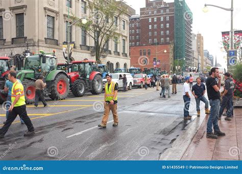 Canadian Dairy Farmers Protest Editorial Stock Image - Image of ...