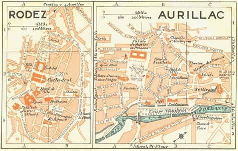 FRANCE Rodez Aurillac 1926 vintage map | Vintage map, Cartographer, Map