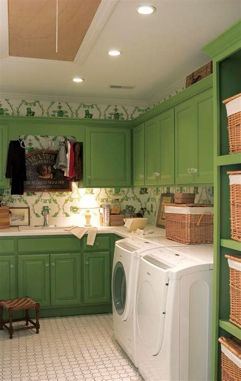 Ready to Organize Your Life? Three Spots to Tackle Today | Green cabinets, Green laundry room, House