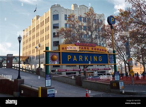 Spokane River Park Square Parking, downtown WA Stock Photo - Alamy