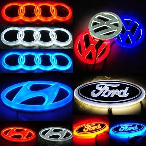 4D Car Logo Auto Badge LED Light | Car gadgets, Car logos, Cool car ...