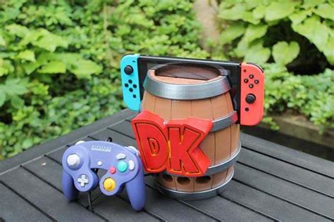 3D Printed Donkey Kong Barrel Nintendo Switch Dock | Gadgetsin