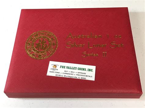 PERTH MINT AUSTRALIAN LUNAR SERIES #2 -12 OZ SILVER COIN SET (2008-2019) IN BOX!