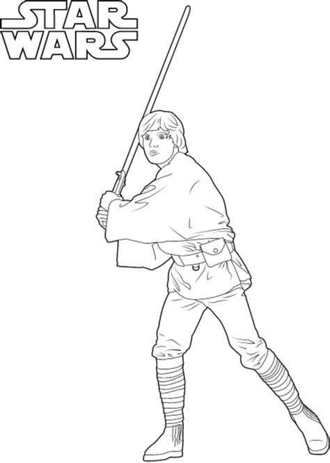 Luke Skywalker Coloring Page